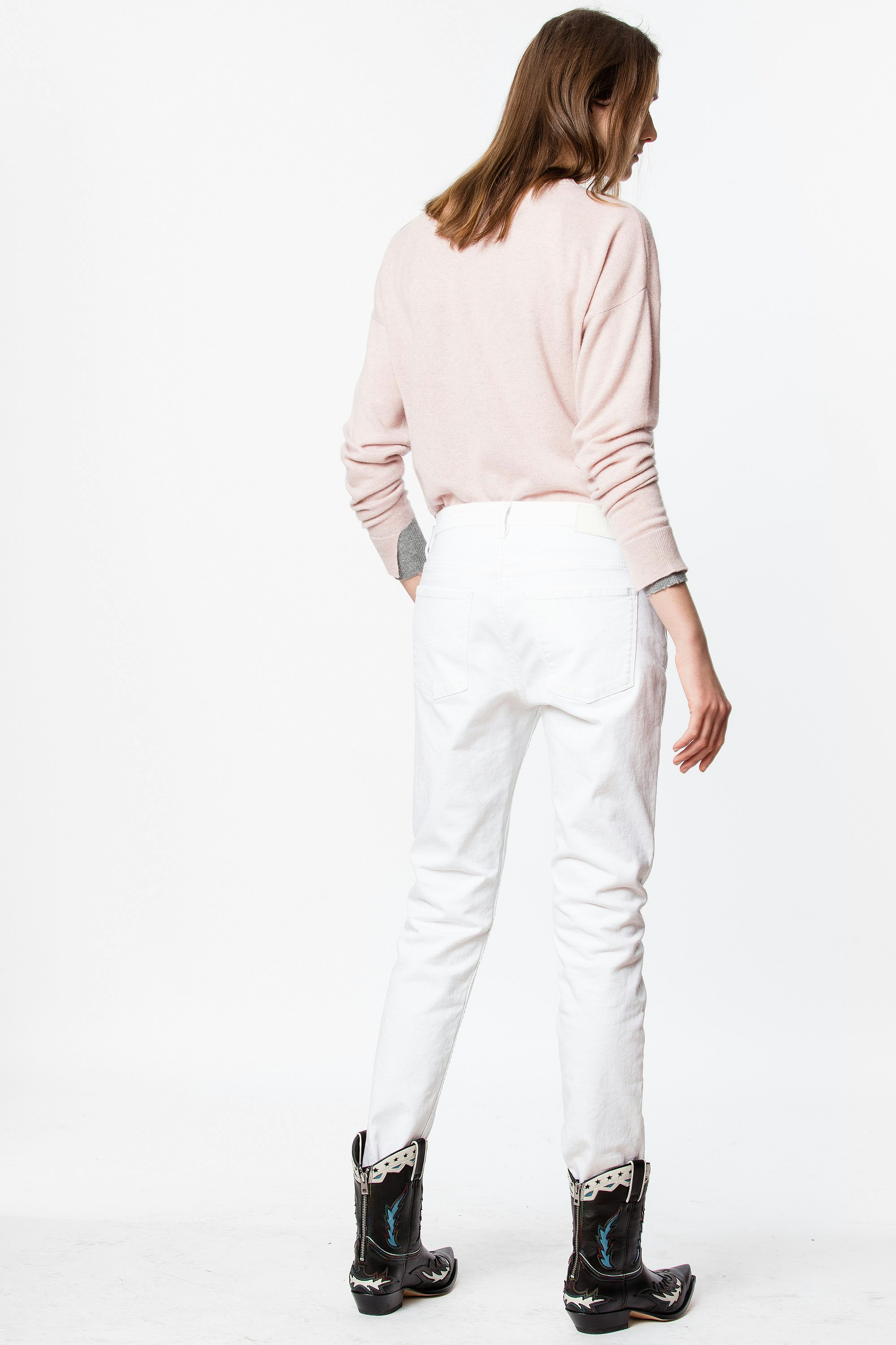 Pull Gaby Star Cachemire - Pull en cachemire rose femme.